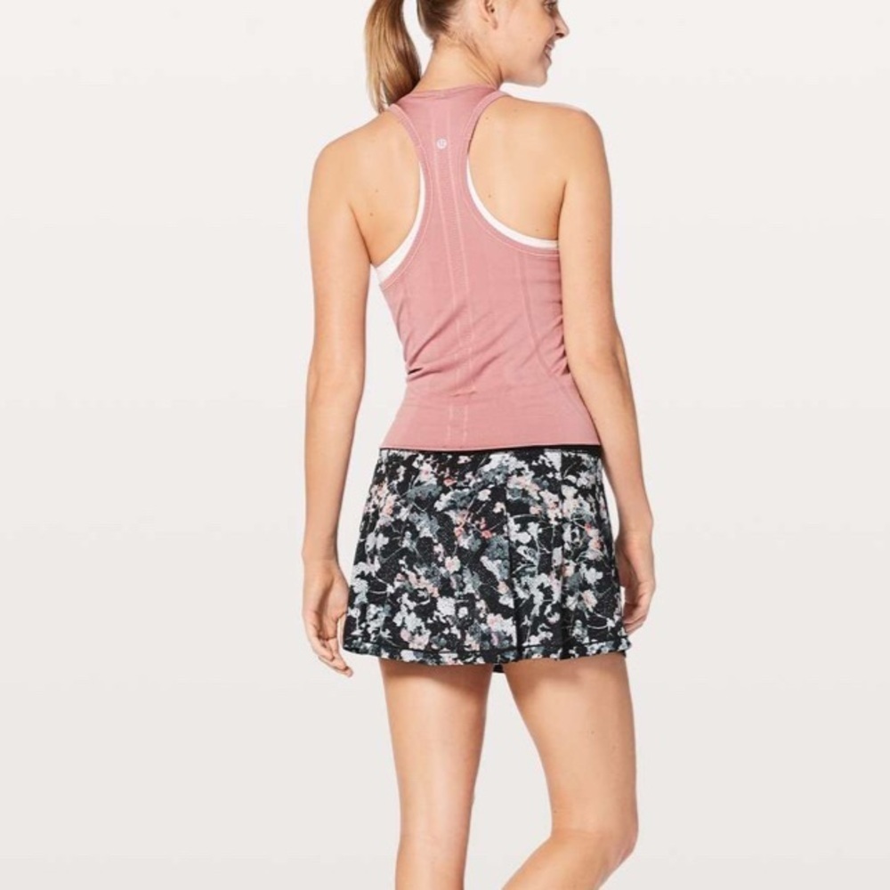 Lululemon Pace Rival Skirt In Spring Bloom Multi/Black Size 10 - Picture 2 of 7